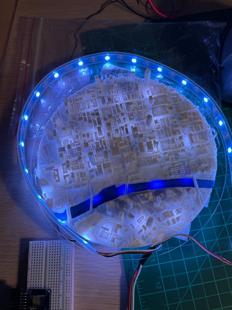 D.O.M.E. map prototype with LED ring lighting